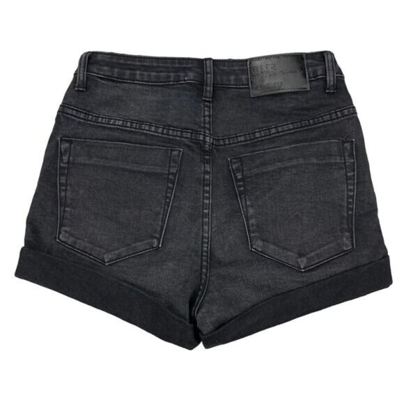 ONE X ONETEASPOON Harlets High Rise Fitted Cuffed Hem Denim Shorts Sz 27 - Picture 4 of 5